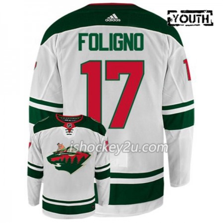 Børn NHL Minnesota Wild Trøje MARCUS FOLIGNO 17 Adidas Hvid Authentic